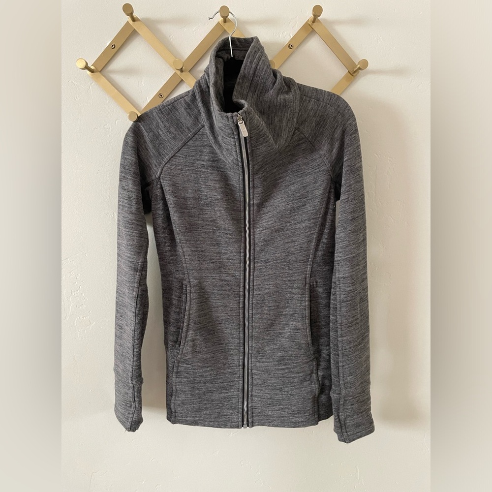 Lululemon Grey Zip up, Great Fit! Very lightly worn